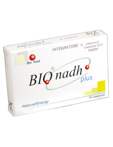 Bionadh plus   a base di NADH, Coenzima Q10 e Vitamina E, che favoriscono la vitalità energetica.