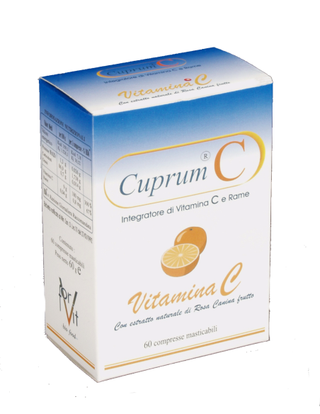 Cuprum C  a base di Vitamina C e Rame, insieme favoriscono l'assorbimento del Ferro.